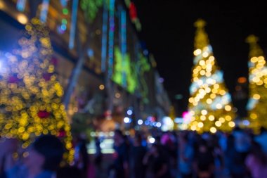 bulanık arka plan insanlar yürüyüş Noel lig ile