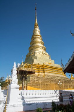 Nan, Tayland-Aralık 14, 2017: Wat Phra That Chae Haeng, Nan