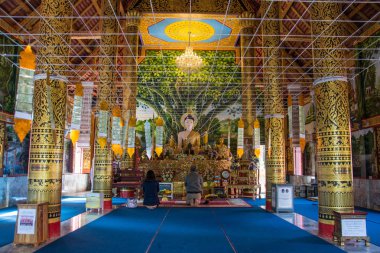 Nan, Tayland - 16 Aralık 2016: Buda heykeli Wat Phuket 