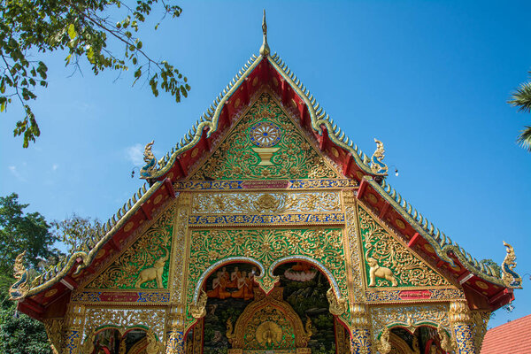 Wat phuket temple at Pua District, Nan, Thailand.