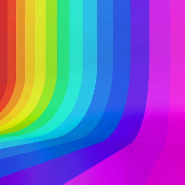 Abstract kleurrijk van kromme regenboog achtergrond, 3d — Stockfoto