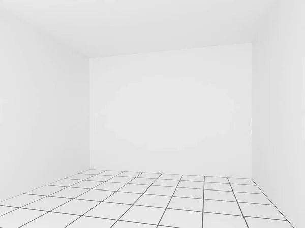 Mur blanc, chambre vide, intérieur 3d — Photo