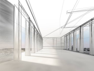 dahili salonun tasarımı, 3D görüntüleme