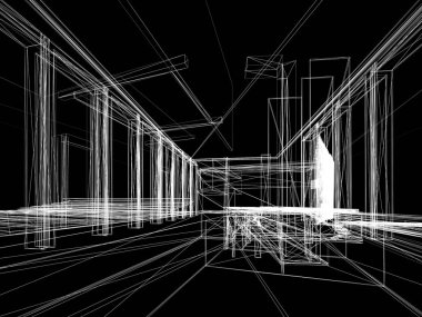 dahili salonun tasarımı, 3D görüntüleme