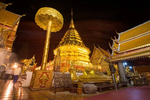 Wat Phrathat Doi Suthep Temple Night Chiang Mai Thailand — Stock Photo, Image