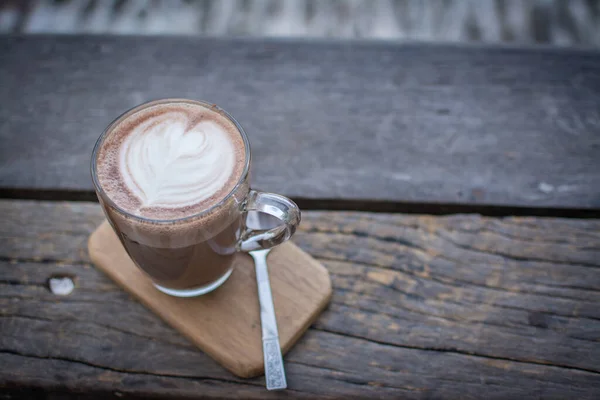 Coffee Cup Wooden Table — Stock Photo, Image