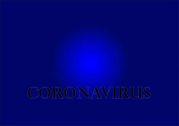 Banner Coronavirus Sobre Fondo Oscuro Tonos Azules — Foto de Stock