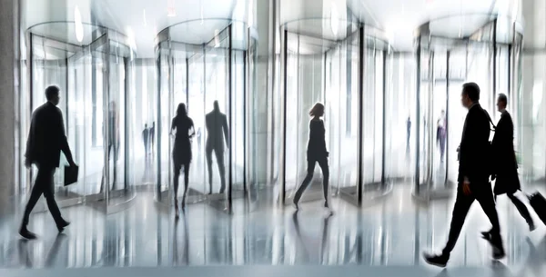 Revolving door glass office — Stock Photo, Image