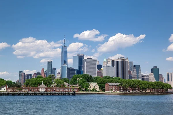 Vista panorâmica da cidade de Nova York Manhattan — Fotografia de Stock