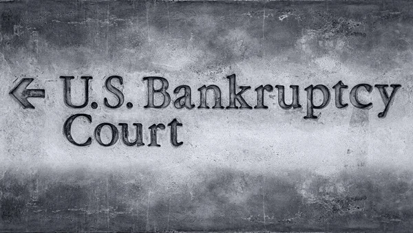 Signpost u.s. суд з питань банкрутства — стокове фото