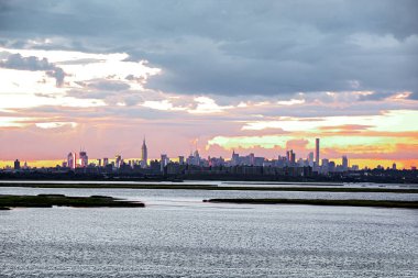 New York Panorama manzara ön planda ile