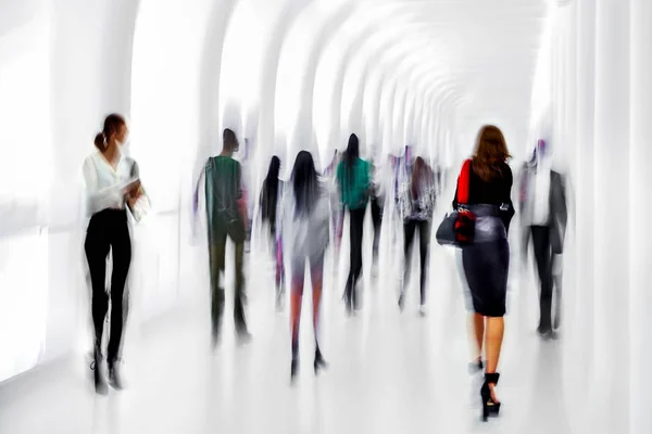 Group of people in the lobby business center — Stock Photo, Image