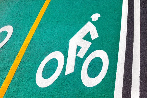 Bike path marking. — Stock Photo, Image