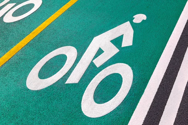 Bike path marking. — Stock Photo, Image