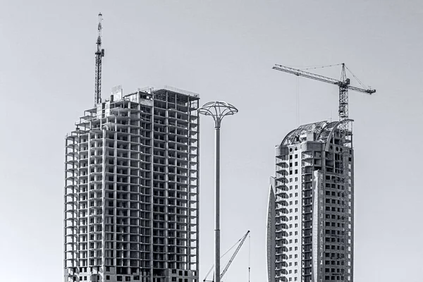 Construção Edifício Moderno Com Vários Andares Altura — Fotografia de Stock