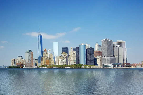 Vista Panorâmica Diurna Colorida Cidade Nova York Manhattan — Fotografia de Stock