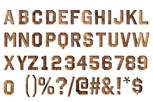 Vintage wood alphabet — Stock Photo, Image
