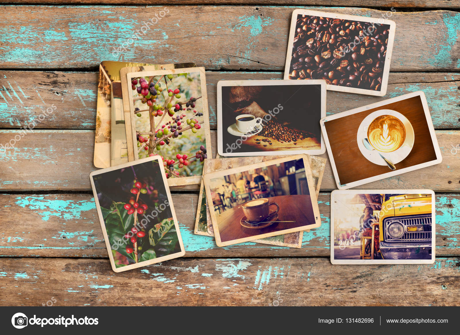 Coffee Photo Album On Wood Table Stock Photo Image By C Jakkapan 131482696