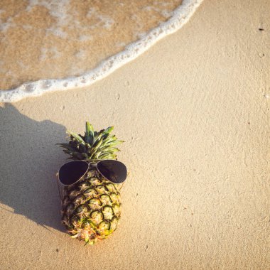 Sahilde hippi ananas