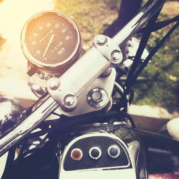 Speedometer (gauge) of classic motorcycle — Stock Photo, Image