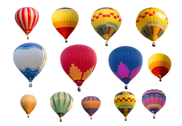 Reeks van kleurrijke hete lucht ballonnen — Stockfoto