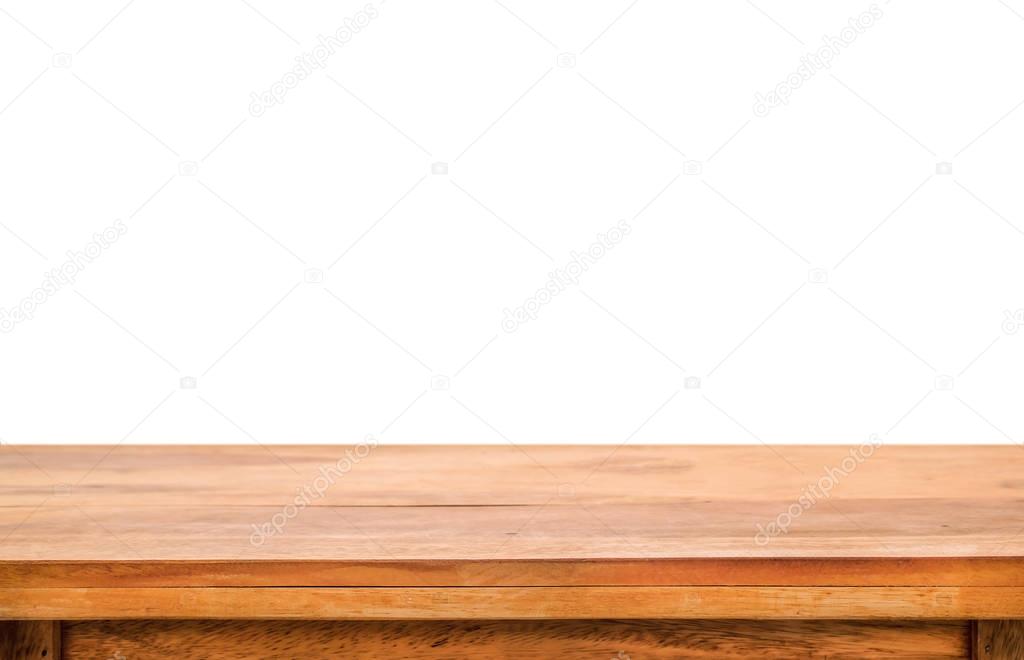 Empty wooden table for product placement