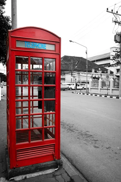 Vintage röd Thailand telefonkiosker — Stockfoto