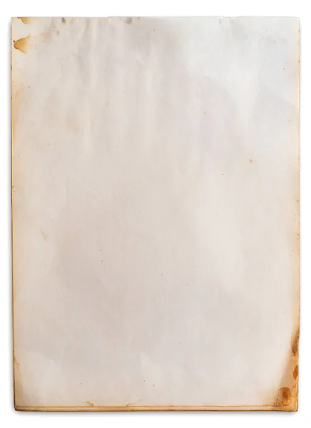 Vintage viejo papel aislado - vertical — Foto de Stock