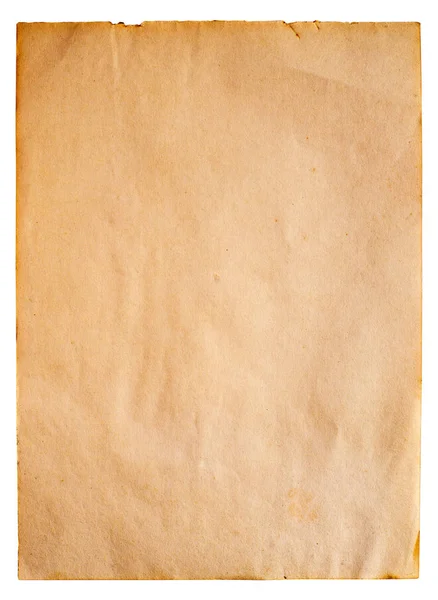 Vintage old paper isolate - vertical — Stock Photo, Image