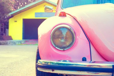 Eski arabanın eski kart kartı.