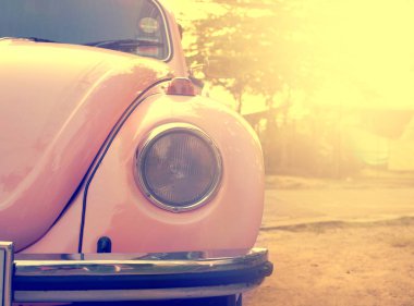 Eski arabanın eski kart kartı.