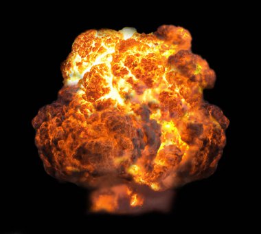 explosion in dark clipart