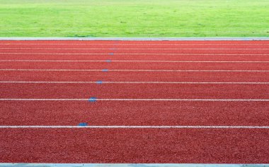 Atletizm parça Lane çim ile