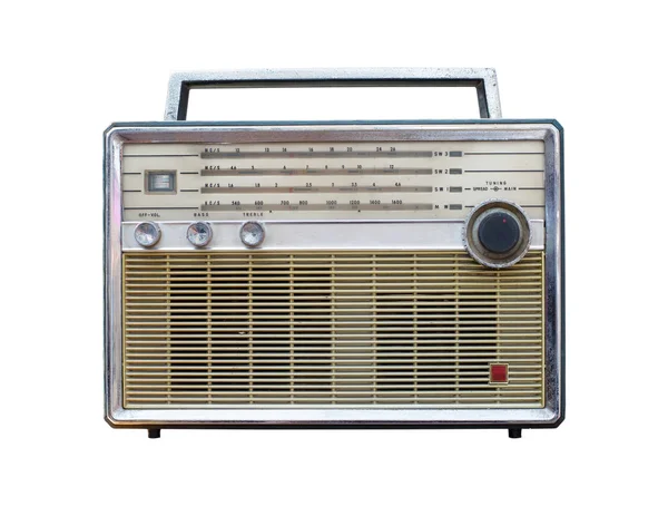 Winobranie radio na biały — Zdjęcie stockowe