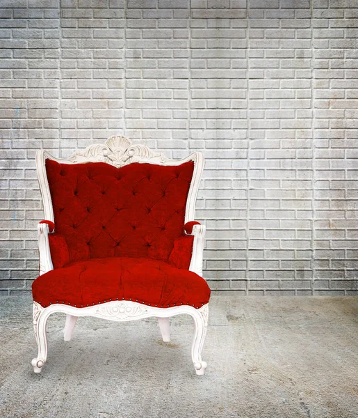 赤い肘掛け椅子クラシック — ストック写真