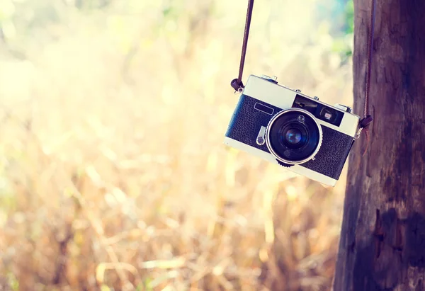 Câmera vintage, espaço para texto ou imagem — Fotografia de Stock