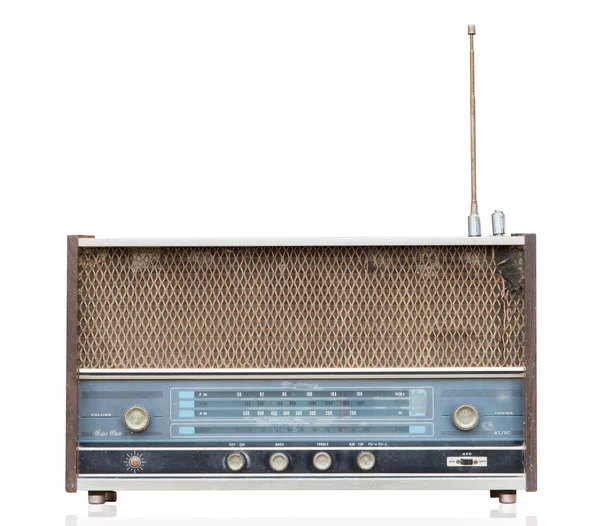 Radio vintage en blanco — Foto de Stock