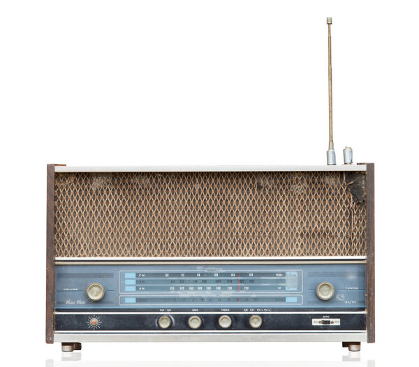 Vintage Radio on white