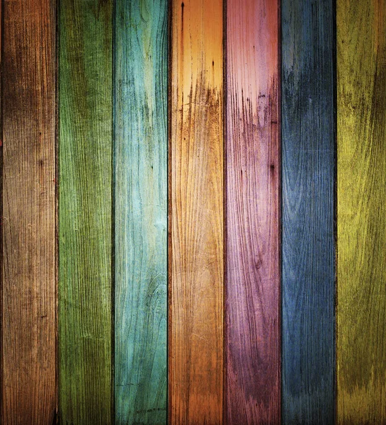 Parede de madeira colorida — Fotografia de Stock
