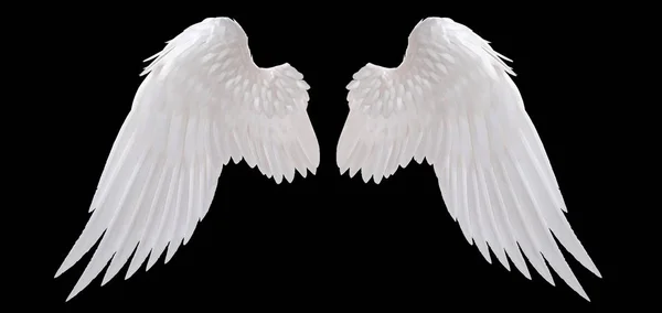 Witte engel vleugels Stockfoto