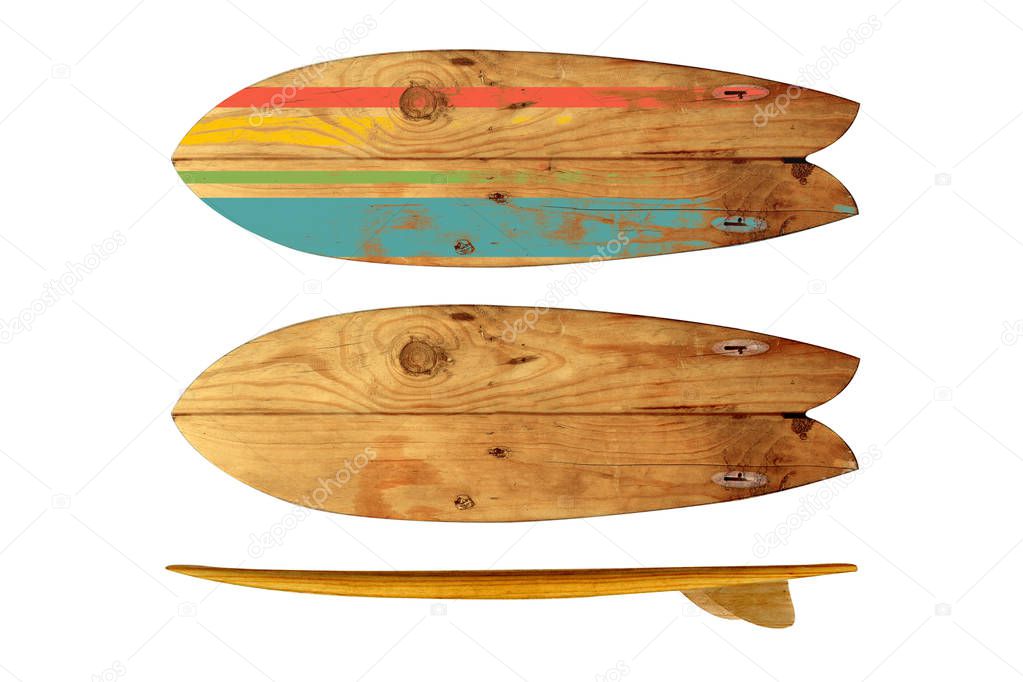 Vintage surfboard isolated