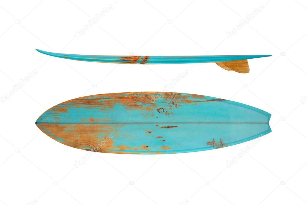Vintage surfboard isolated