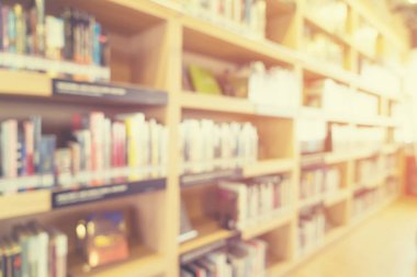 Kütüphane oda içinde bulanık bookshelf