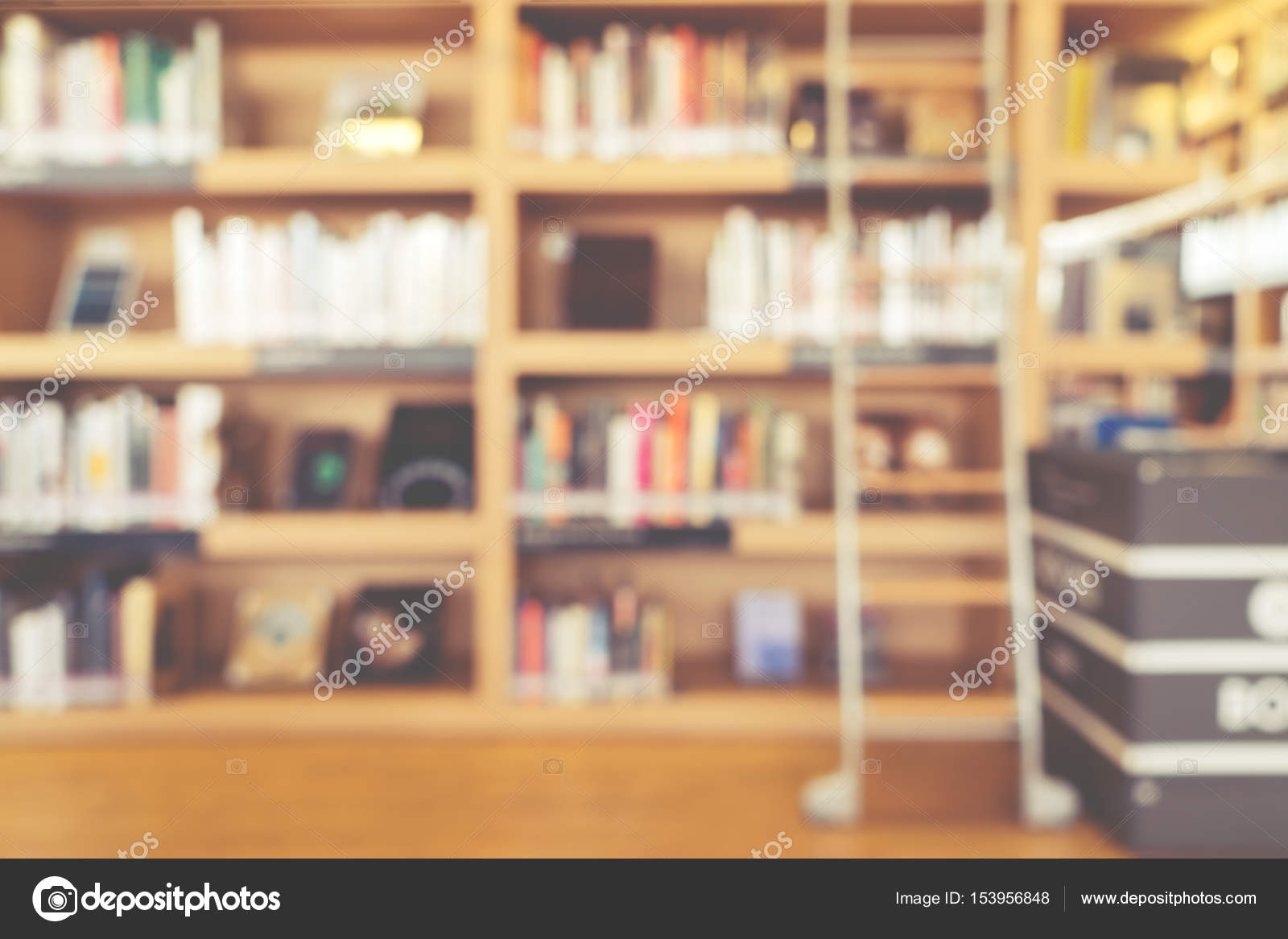 Blurred Bookshelf Background Stock Photo C Jakkapan 153956848