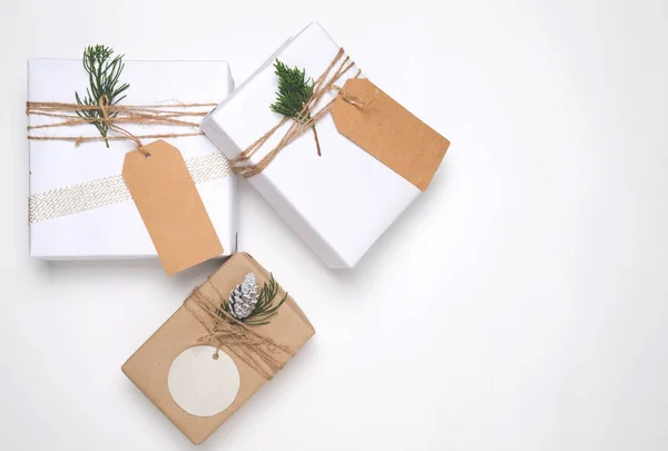 Kerst aanwezig geschenkdozen — Stockfoto