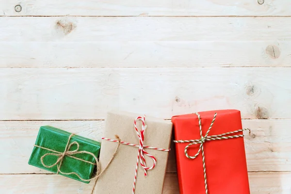 Weihnachten handgemachte Geschenkboxen — Stockfoto