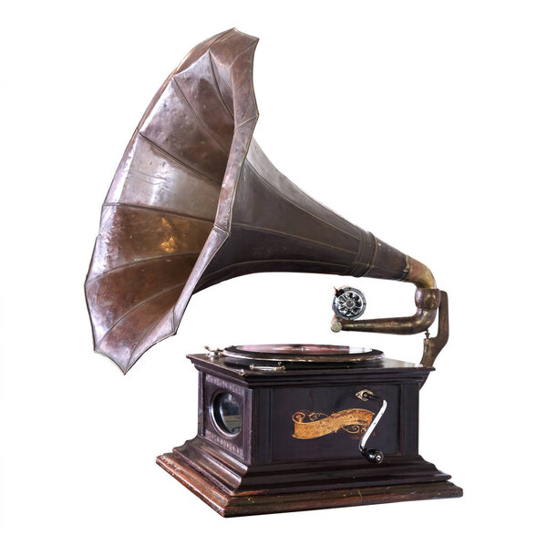 Vintage gramophone isolate
 