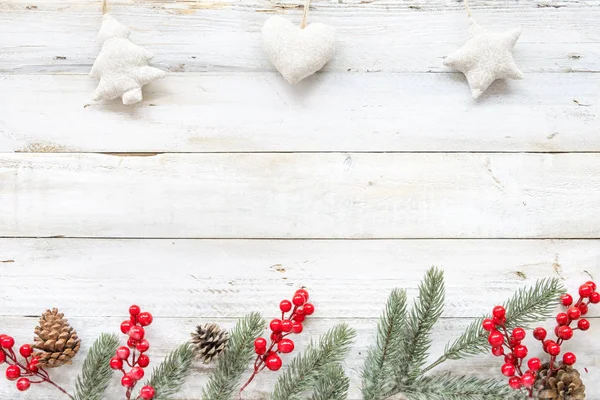 Kerst elementen en sieraad rustieke verfraaien — Stockfoto