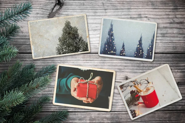 Photo album in remembrance and nostalgia in Christmas — Stock Photo, Image