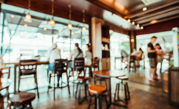 Suddig Bakgrundsbild Coffee Shop Abstrakt Oskärpa Bakgrund Med Människor Café — Stockfoto